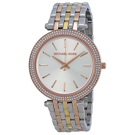 michael kors mk3203 silver steel woman watch|Michael Kors darci bracelet.